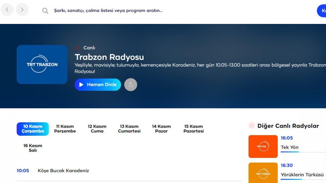Şiir Yarışmasında Birinci Olan Öğrencimizle TRT Trabzon Radyosunda Söyleşi Yapıldı.